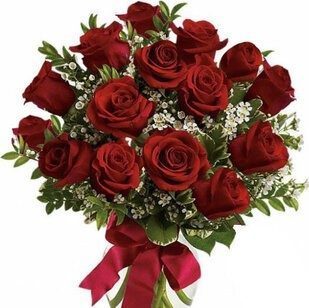 15 red roses with greenery | Flower Delivery Tula